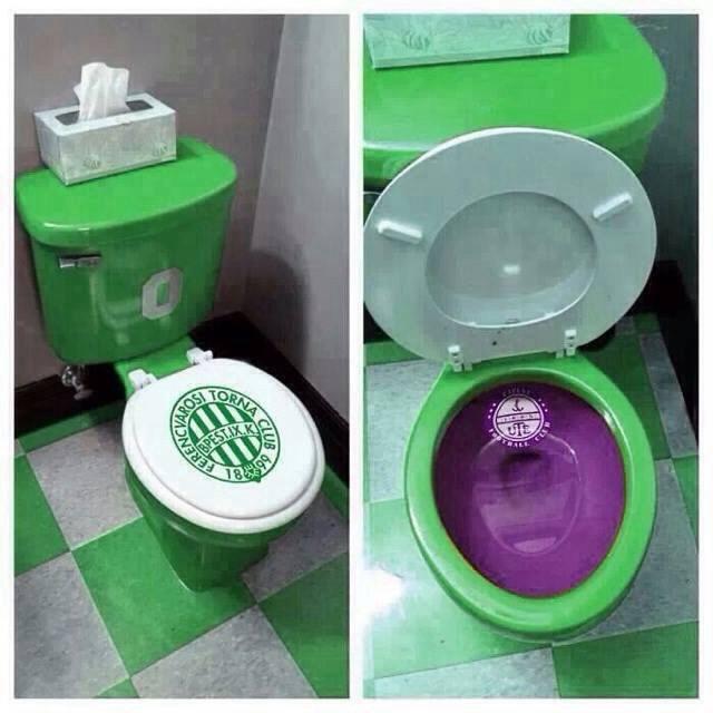  WC igazi fradistáknak magyarorszag en igy szeretlek zöld fehér wc ute újpest lila fradi 