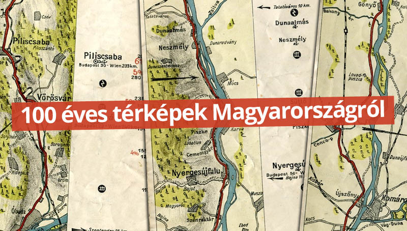 régi magyar térkép 100 évvel ezelőtti magyar autós térkép | NYÚLTAMpontCOM régi magyar térkép